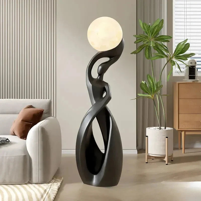 Home Decor Statue Abstract Art Ornaments Nordic Living Room Large Floor Luminous Sculpture Housewarming Gift Interior Figurines